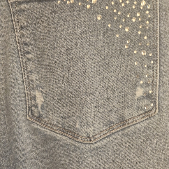 Judy Blue Skinny Distressed Embellished Jeans - Picture 2 of 16